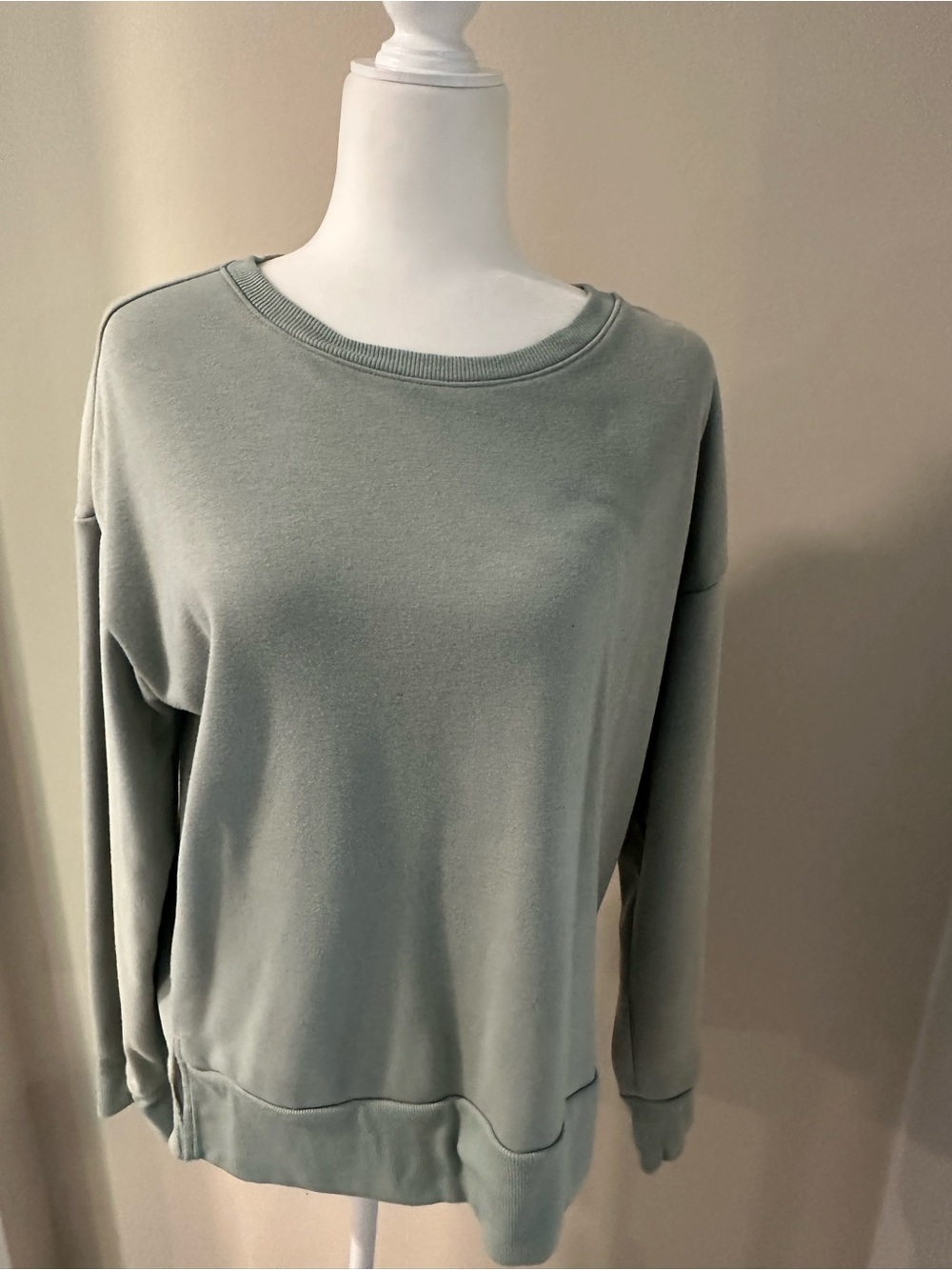 GAIAM Sage Green Lightweight Crew Sweatshirt